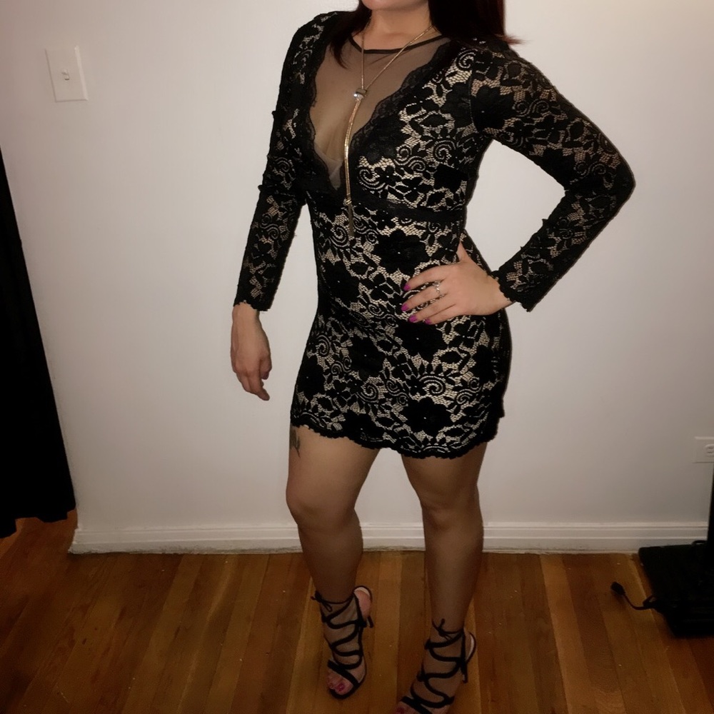 Black & Beige Dress
